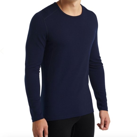 Icebreaker 260 Tec Wool Long Sleeve Navy Men's Shirt NWT - Picture 8 of 8